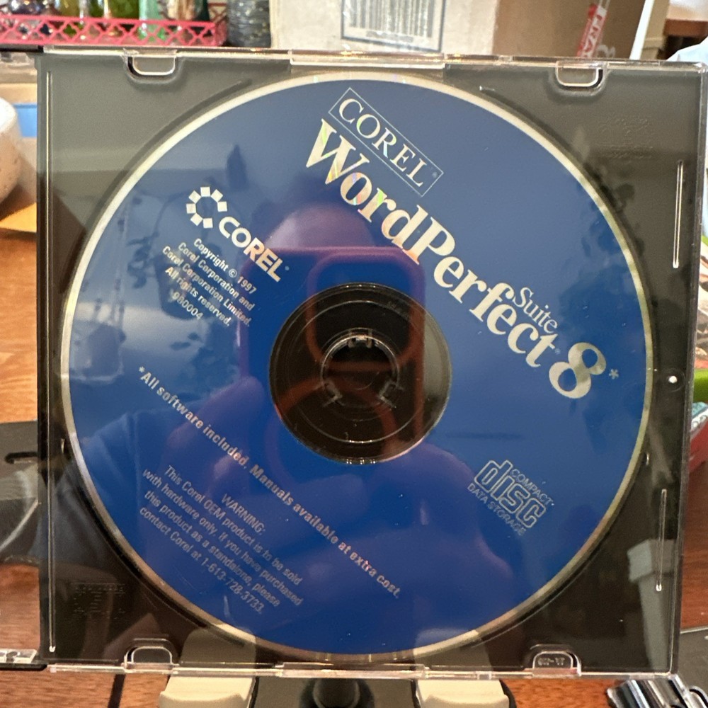 Corel Word Perfect Suite 8 Software CD Windows 1997