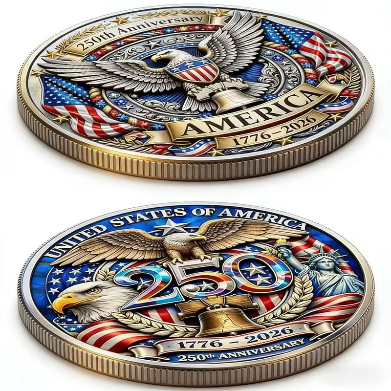 United States 250 Anniversary Challenge Coin Commemorative US 1-pc as