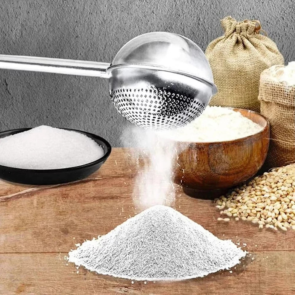 Stainless Steel Powder Shaker Sugar Duster Flour Sieve Cake Decorating BakerTool
