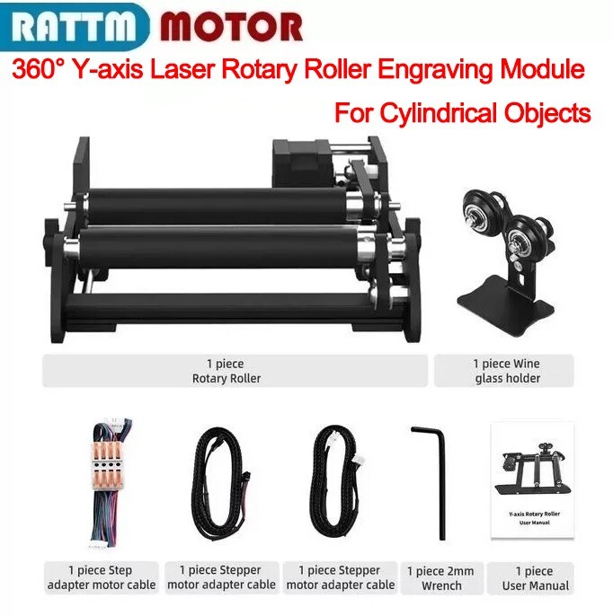 Y axis 360° Laser Rotary Roller Engraving RotatingPlatform forCylindrical Object