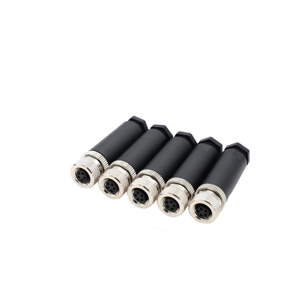 Waterproof M8 Female Aviation Plug Straight Circular M8 Sensor Electrical Con...