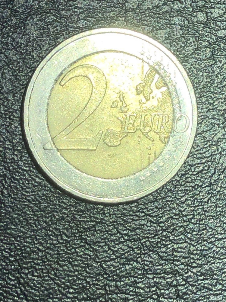 Germany 2014 A Error, 2 Euro coin, eagle, misprinting with eccentricity errors