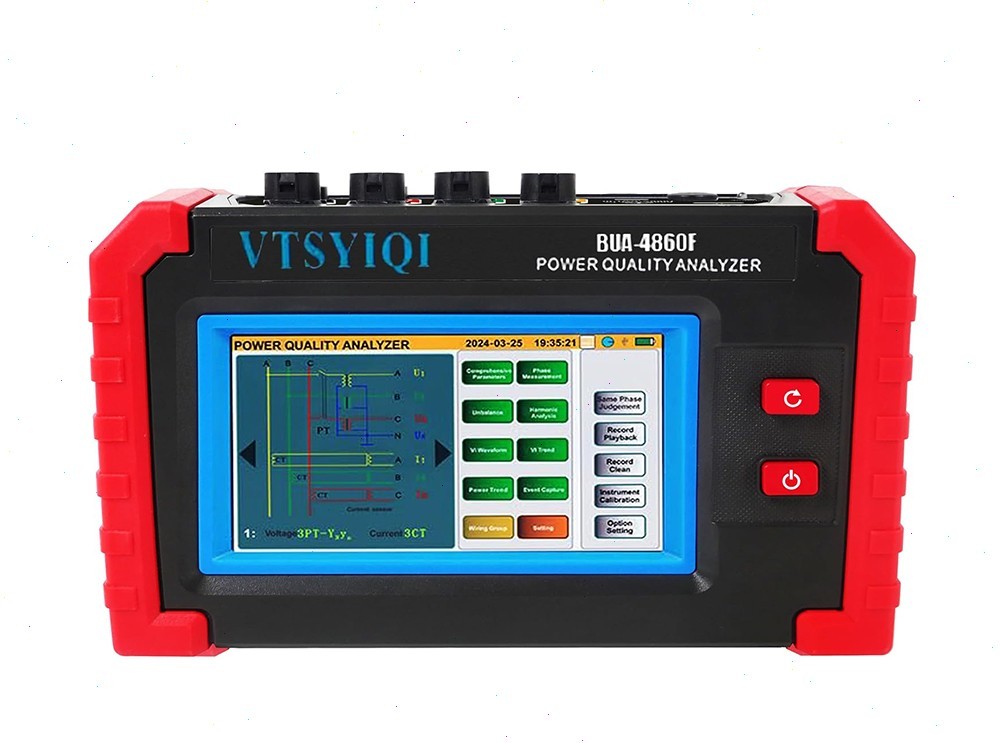 3 Phase Power Quality Analyzer with Current Range 10A~6000A and Screenshot Save