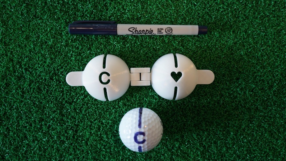 Golf Ball Marker Stencil - 2CT STENCIL ONLY - 2 Sided - Personalized - See Notes