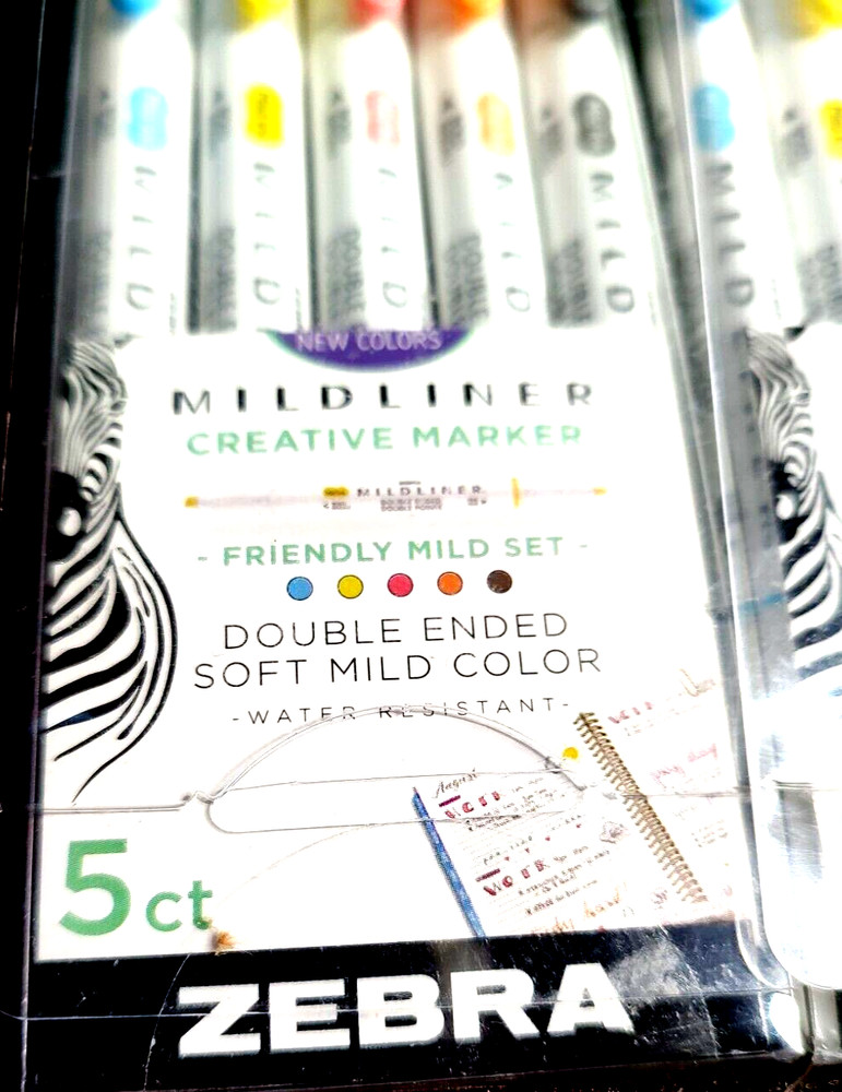 Zebra Double Ended Mild Creative Markers Friendly Lot 2x Assorted Colors