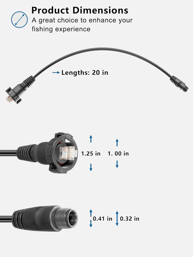 FOR GARMIN MARINE NETWORK ADAPTER CABLE SMALL TO LARGE