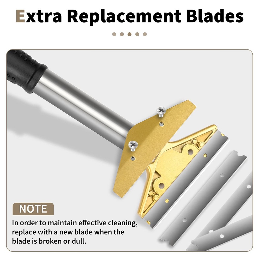 Razor Blade Scraper, 4 inch Scraper Tool with 10PCS Extra Metal Blades,...