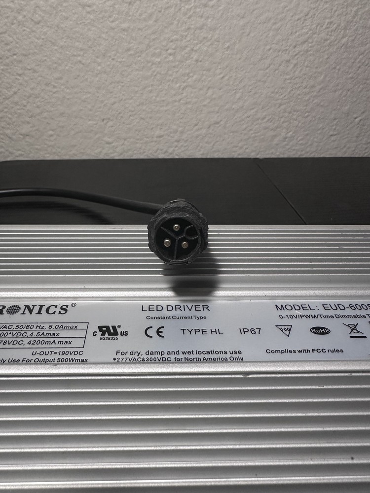 EUD-600S420DT Inventronics Programmable Constant Current LED Driver -600W 4200mA