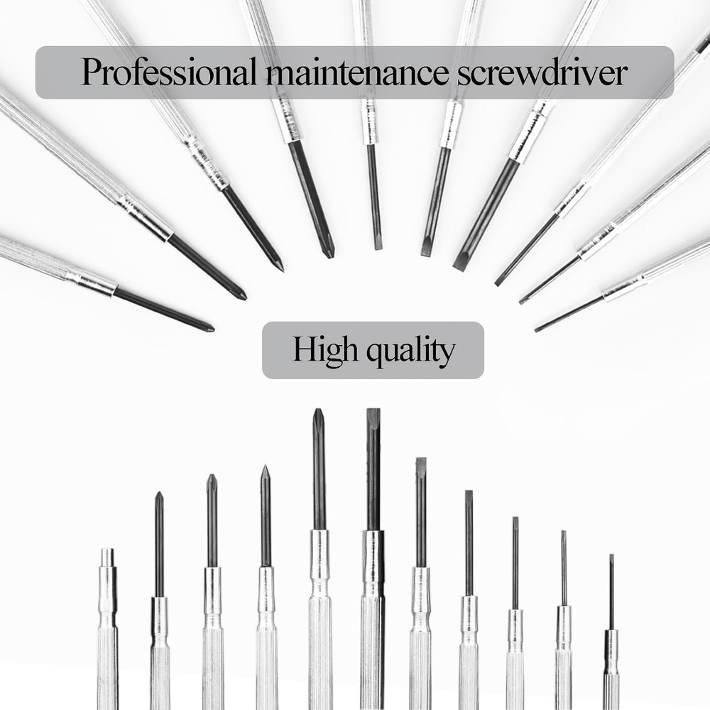 11PCS Small Precision Screwdriver Set, Premium Mini Screw Driver Set Kit, 6 Diff