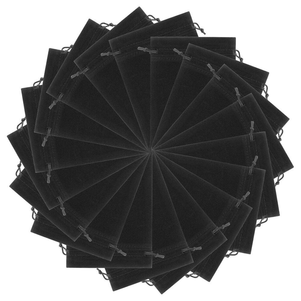 25/50/100 Velvet Pouch Jewelry Gift Wedding Favor Bag Party String Velour Baggie