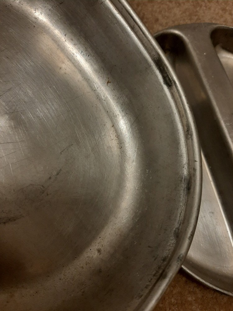 Vintage 1945 WWII US GI Army Military AGM Co. Aluminum Folding Handle Mess Kit