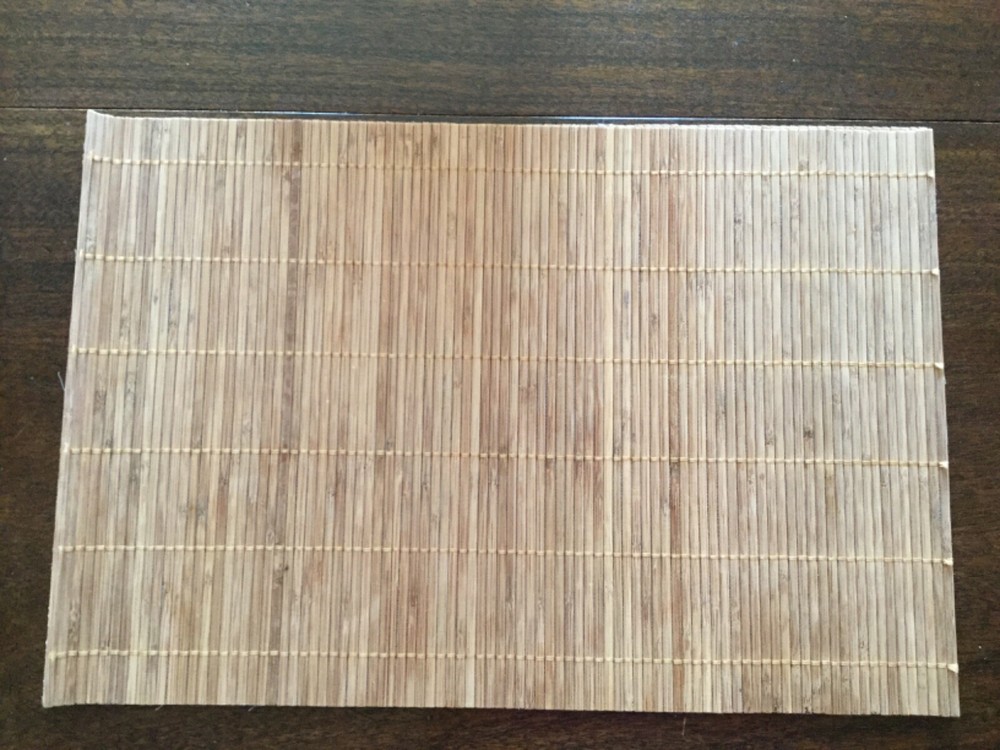 Lot 2 Roll-Up Bamboo Placemats - Dinner Table Setting