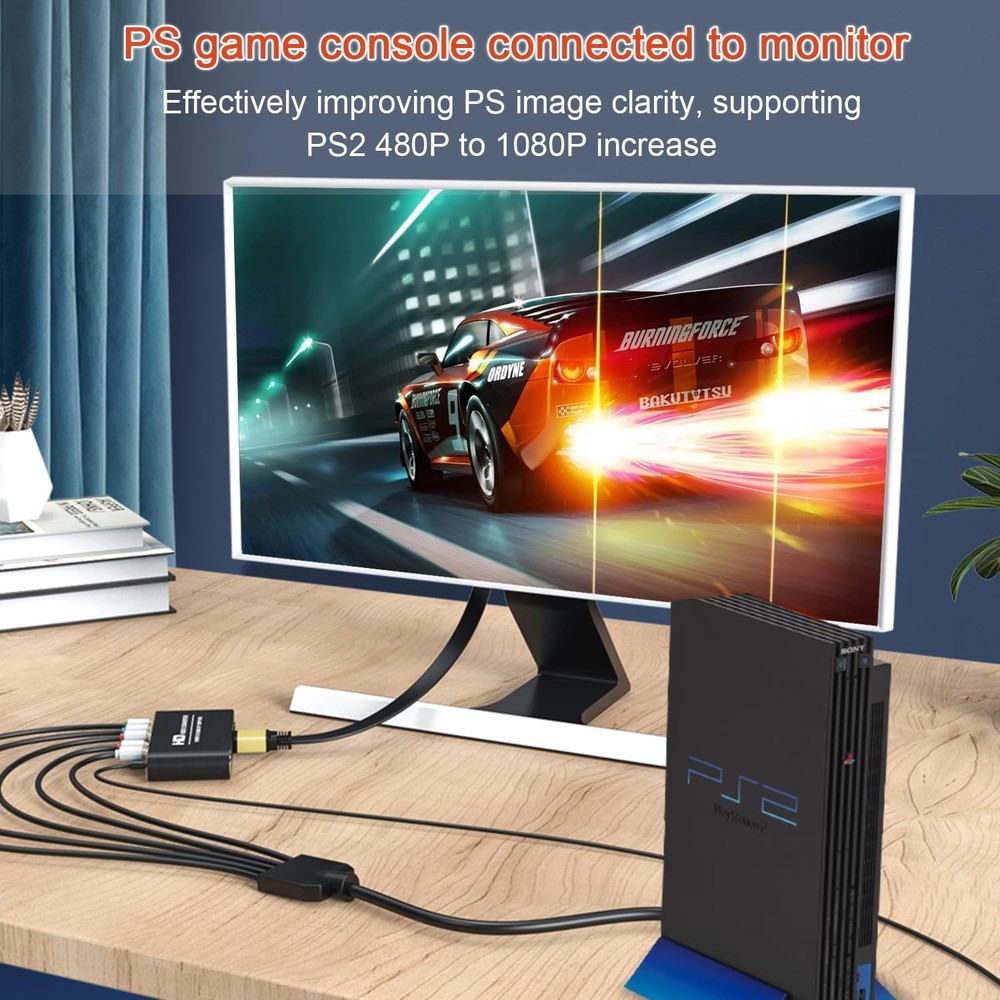 YPbPr to HDMI Converter with Scaler Function, Component Black