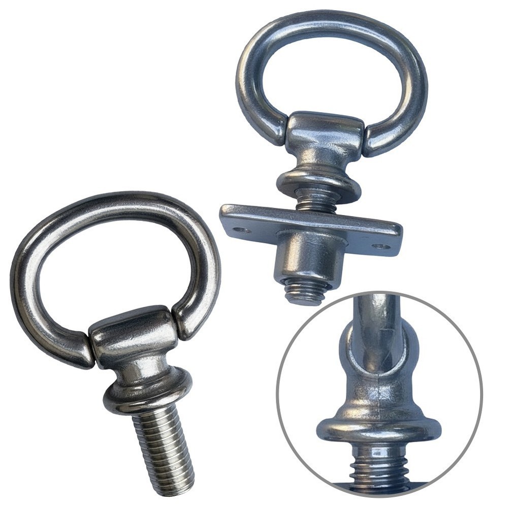 Rustproof M10 Stainless Steel Carriage Harness Bolts Fall Down Ring Hardware
