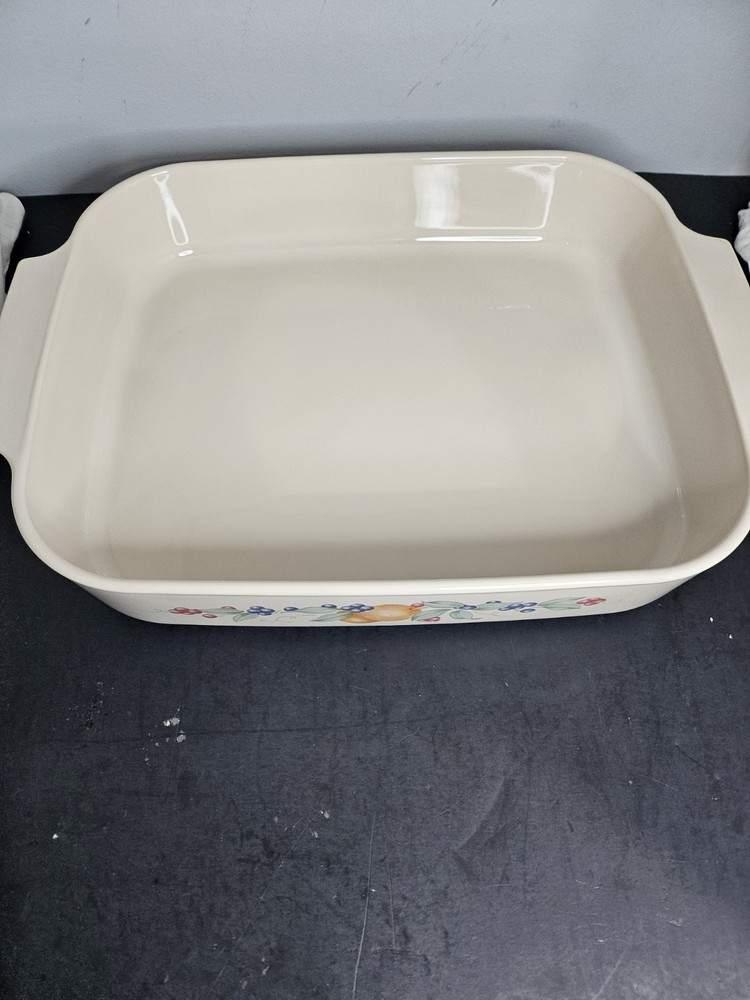 Corning Ware Abundance 4 Quart Open Roaster Excellent
