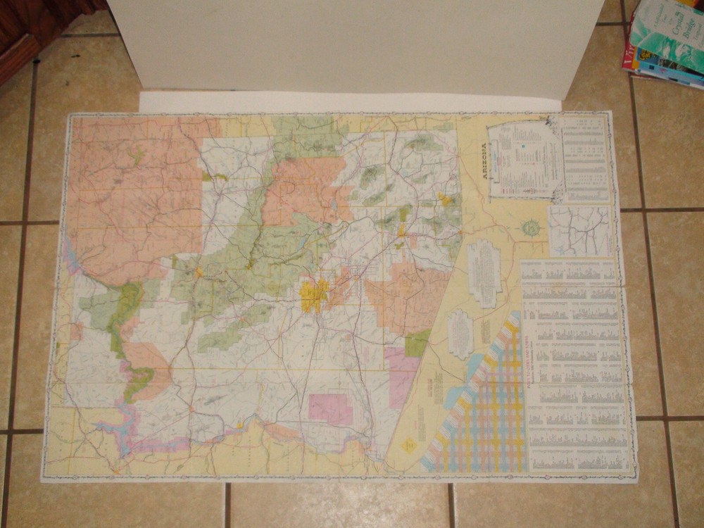 1981 Arizona Transportation Travel Road Map
