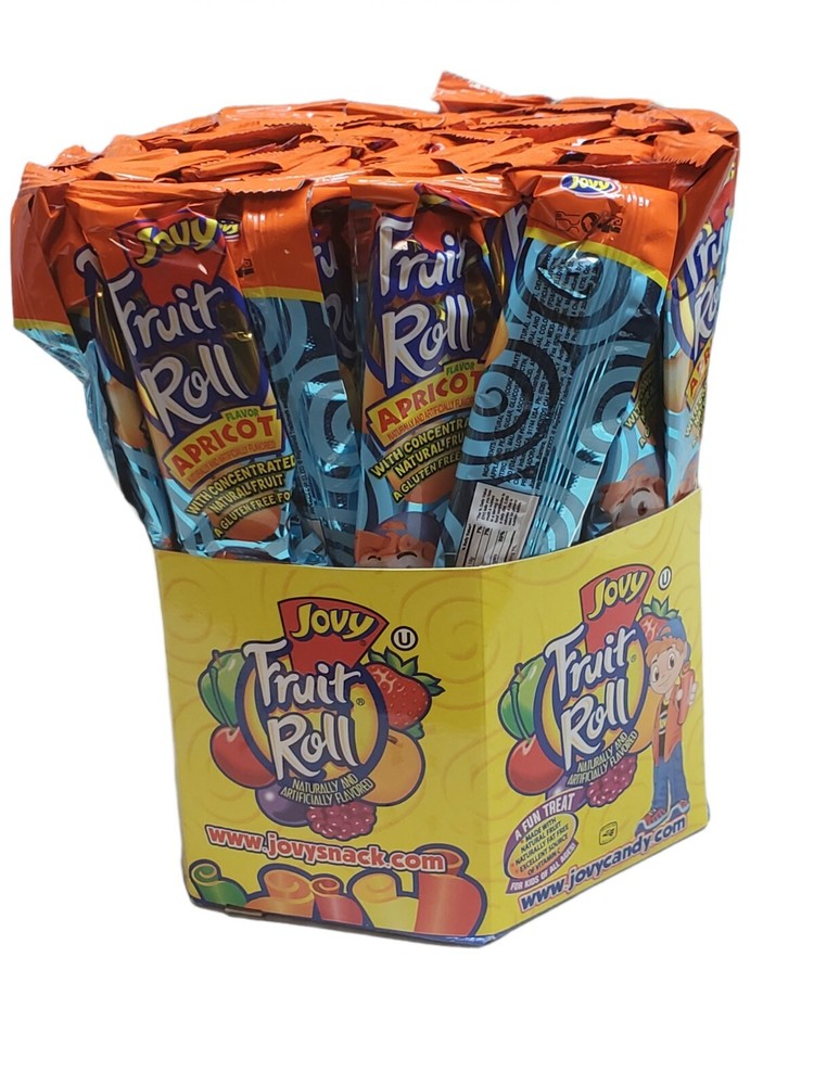 Jovy Fruit Roll Snacks -Apricot (48 Packets per Order) - Perfect for Snacks