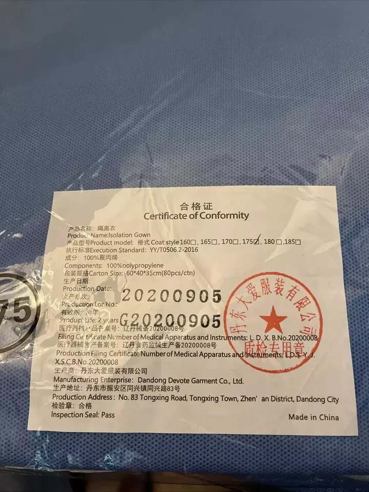 Disposable Medical Isolation Gowns AAMI Level 3 Individually Packed New 10/20/50