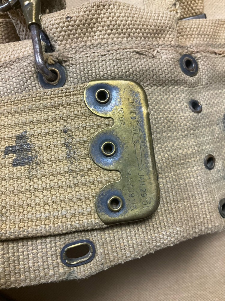 WWI GI Belt With Accessories