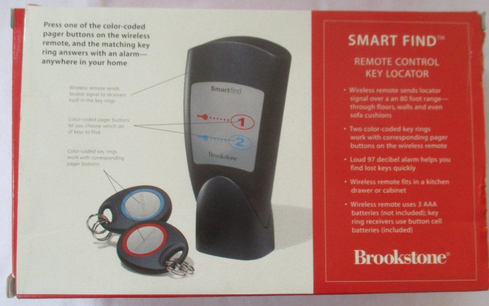 BROOKSTONE SMART FIND REMOTE CONTROL KEY FINDER
