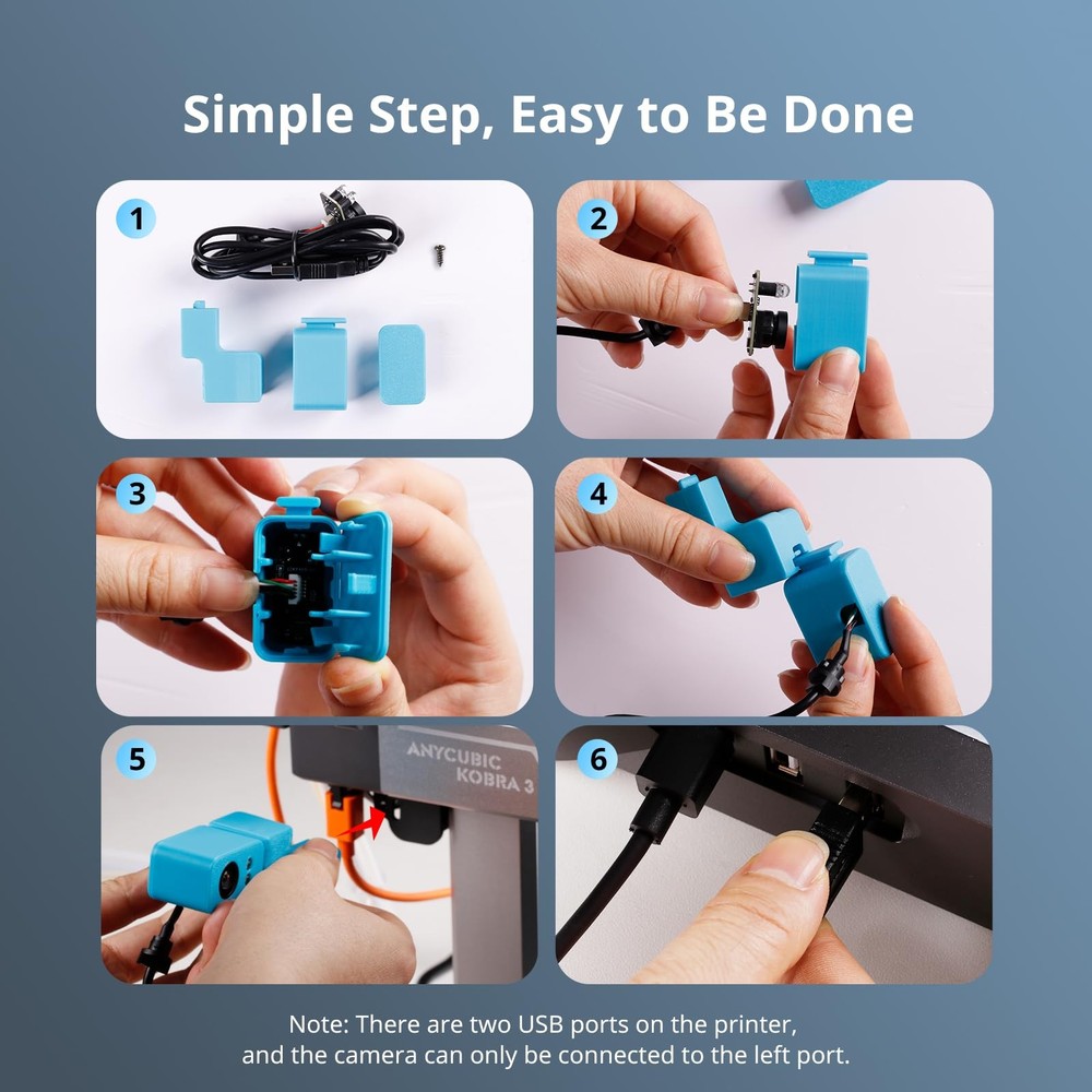 Anycubic Camera Kobra 3 3D Printer Camera, Remote and Real-Time Video...