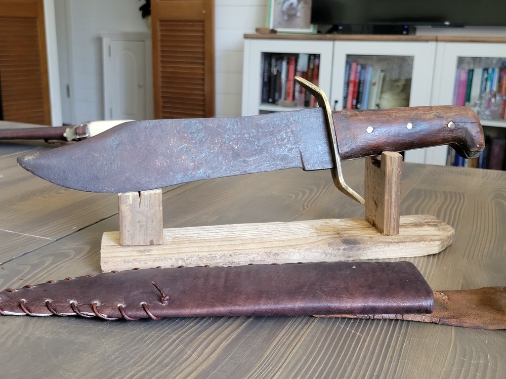 ANTIQUE Vintage Bowie Knife w/Custom Sheath
