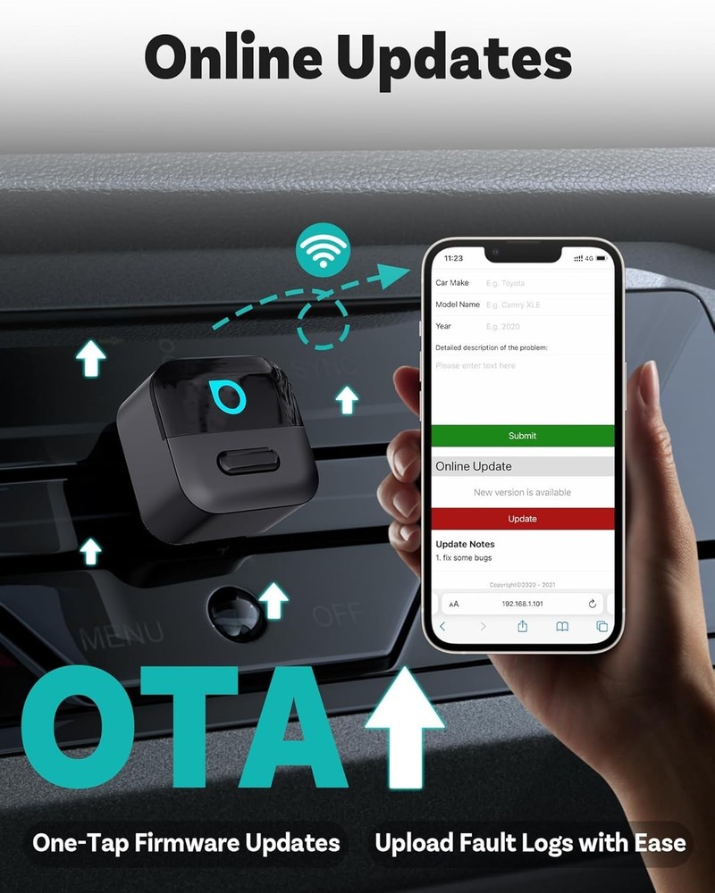 OTTOCAST Mini Pico Wireless CarPlay Adapter Model CA525