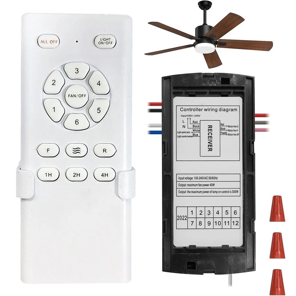 DC Output Ceiling Fan Receiver With 6 Speed Remote Control Functionality
