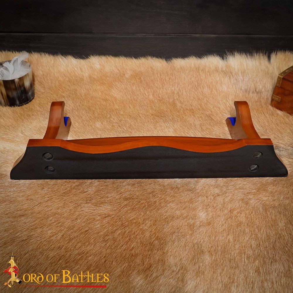 Medieval Solid Wood Single Tier Sword Display Stand / Sword Holder / Gladiato...