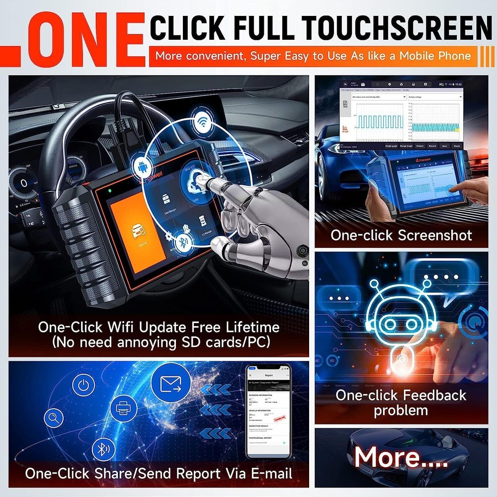 FOXWELL NT710 for Porsche Bi-directional Car OBD2 Scanner Diagnostic E-CU Coding