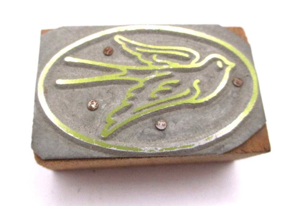 Printing Letterpress Printers Block Dove Bird