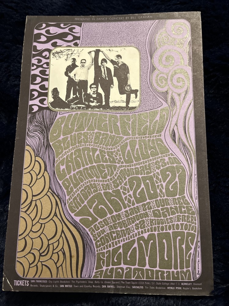 Butterfield Blues Band 1967 ORIGINAL Fillmore Postcard San Francisco
