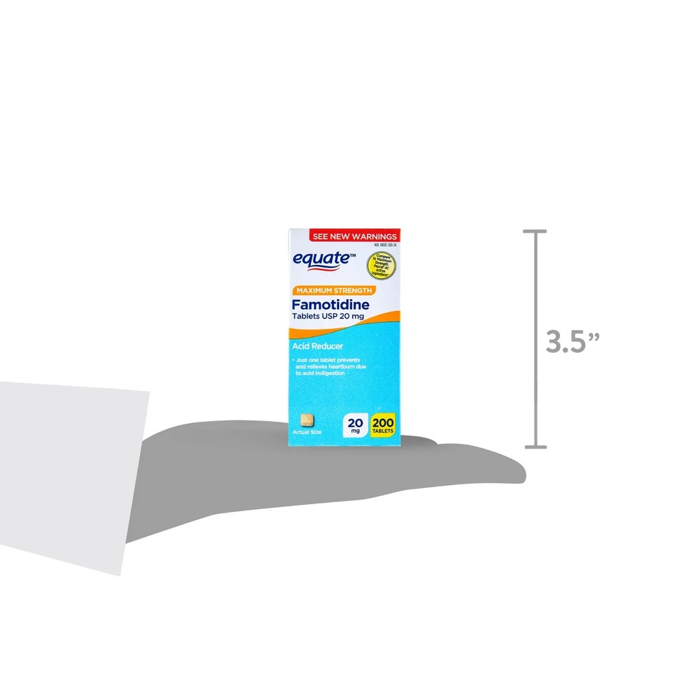 Equate Maximum Strength Famotidine Tablets, 20 mg, 200 Count