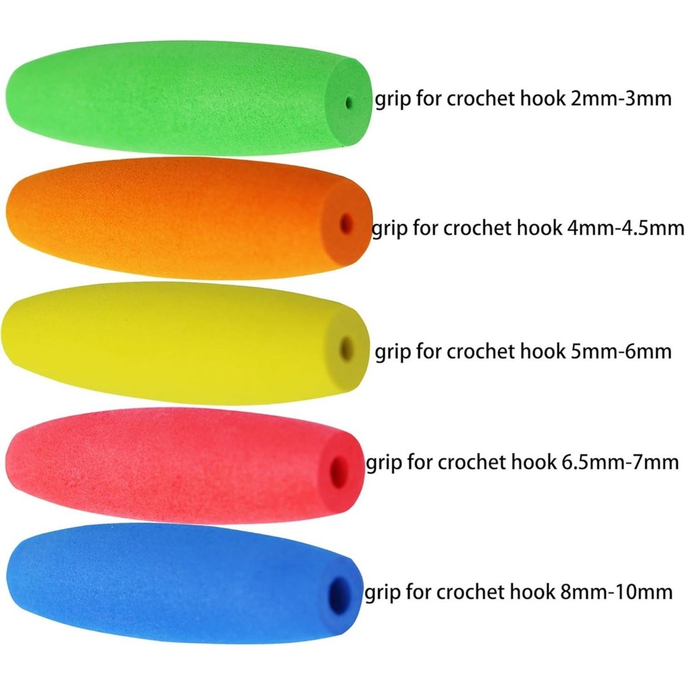 Ergonomic Crochet Hook Grip Set – Comfortable, Non-Slip Handles