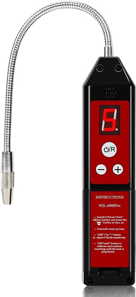 Advanced Halogen Refrigerant Leak Detector with LCD Display & Auditory Alarms