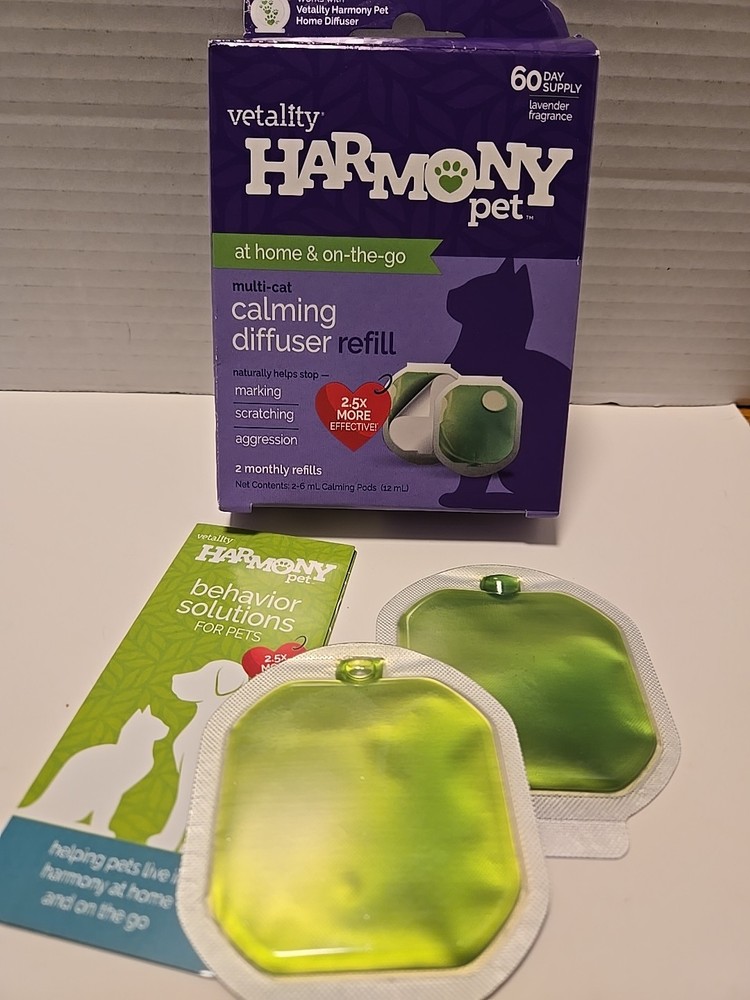 Harmony Pet Calming Diffuser Refill ~ For Cate ~ 60 Day Supply~ Lavender Scent