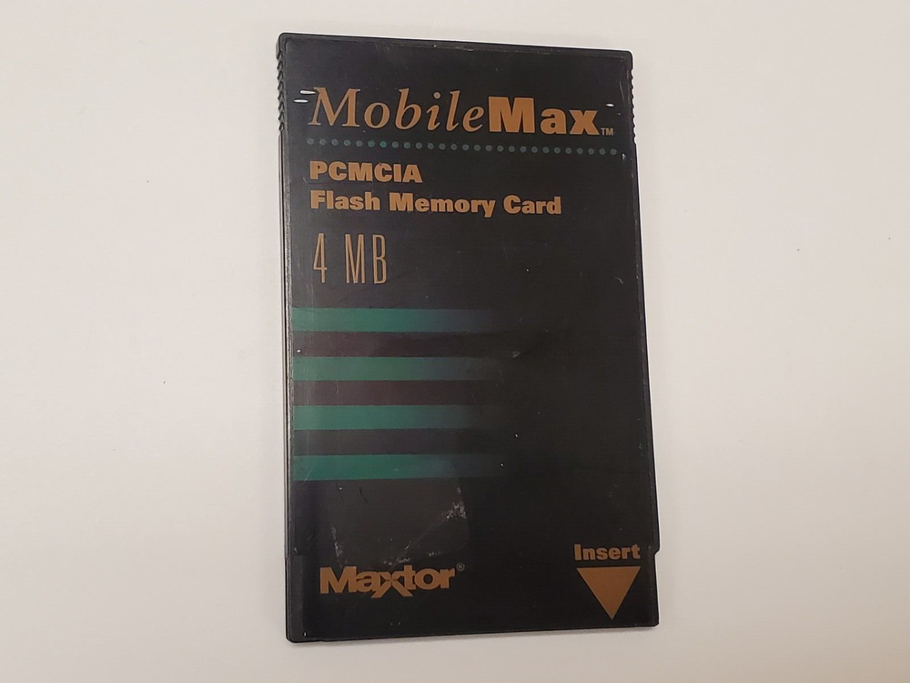 MAXTOR MOBILE MAX 4MB PCMCIA FLASH MEMORY CARD PC CARD