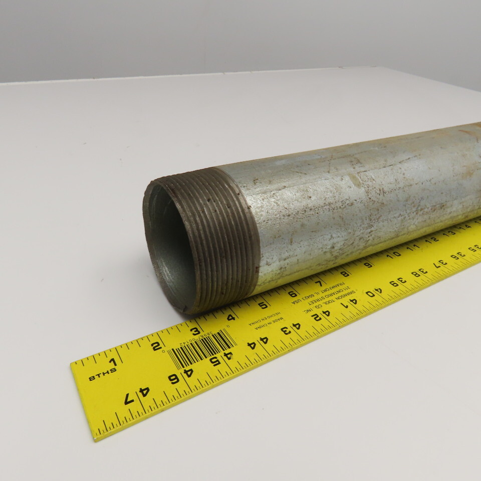 3" NPT Galvanized Pipe Nipple 18" OAL