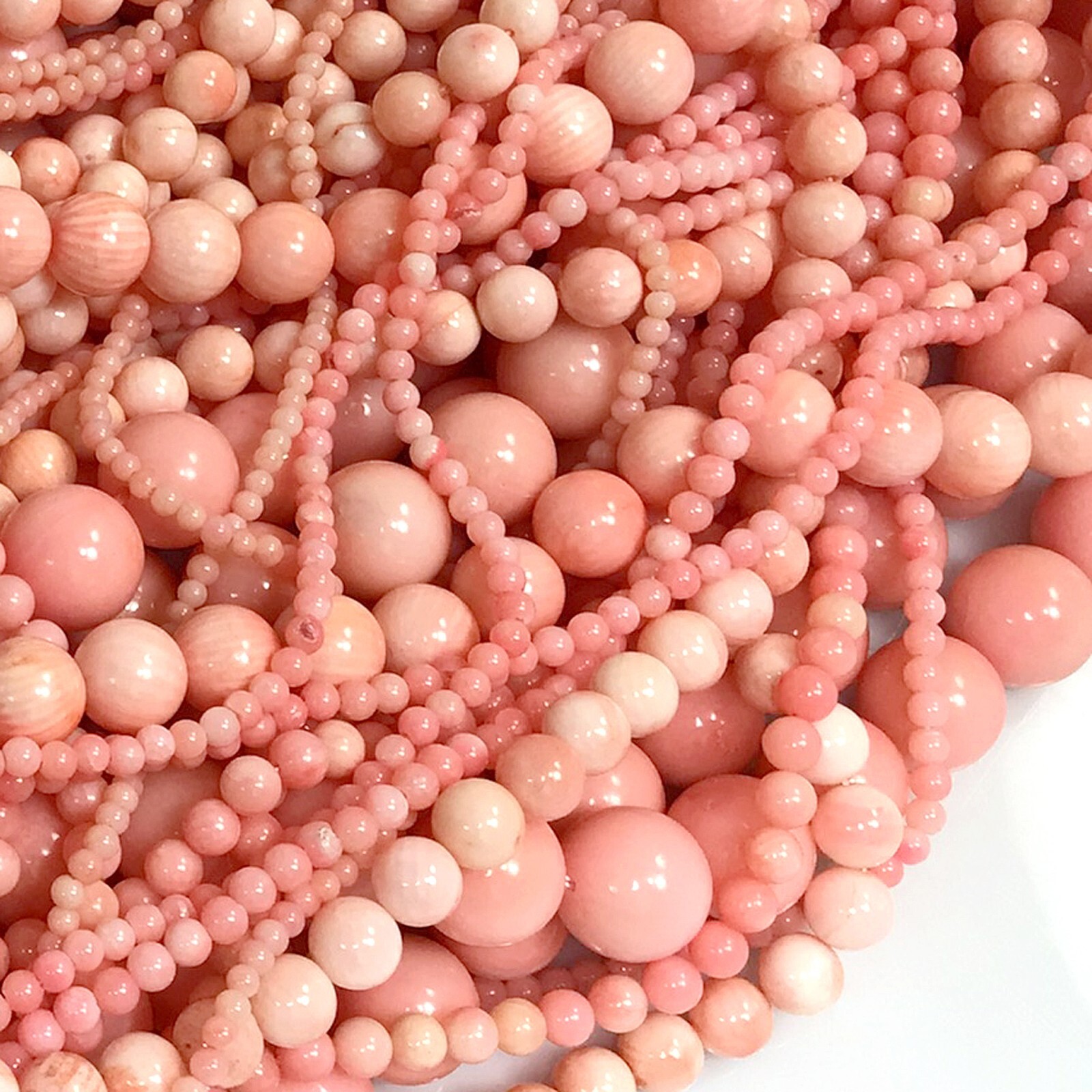 Pink Coral Angel Skin Smooth Round Loose Beads 15" 2mm 3mm 4mm 6mm 8mm 10mm