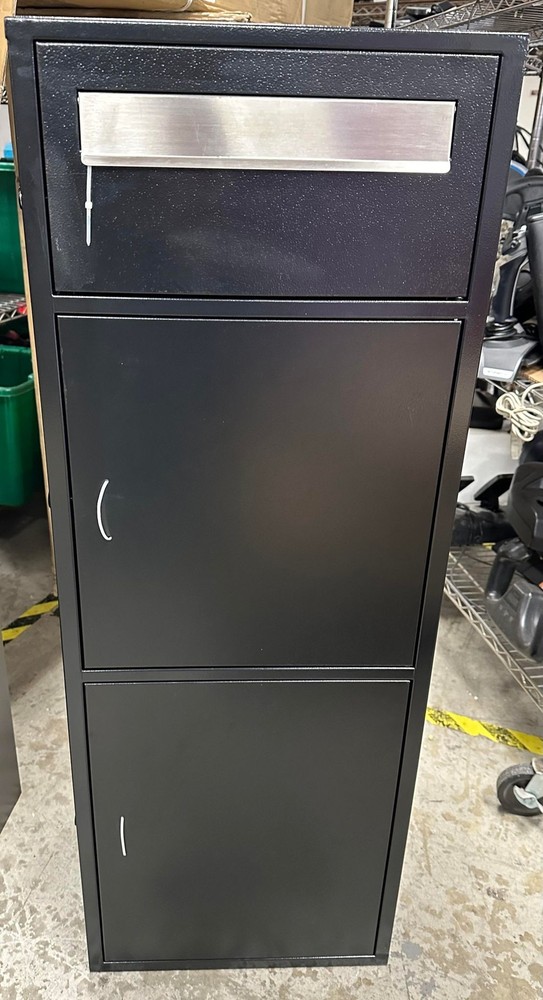 Large Steel Freestanding Floor Parcel Package Drop With Locking Letterbox