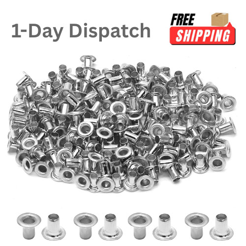 Litoexpe 2MM Tiny Grommets Eyelets 200 Pcs – Silver DIY Craft Hardware