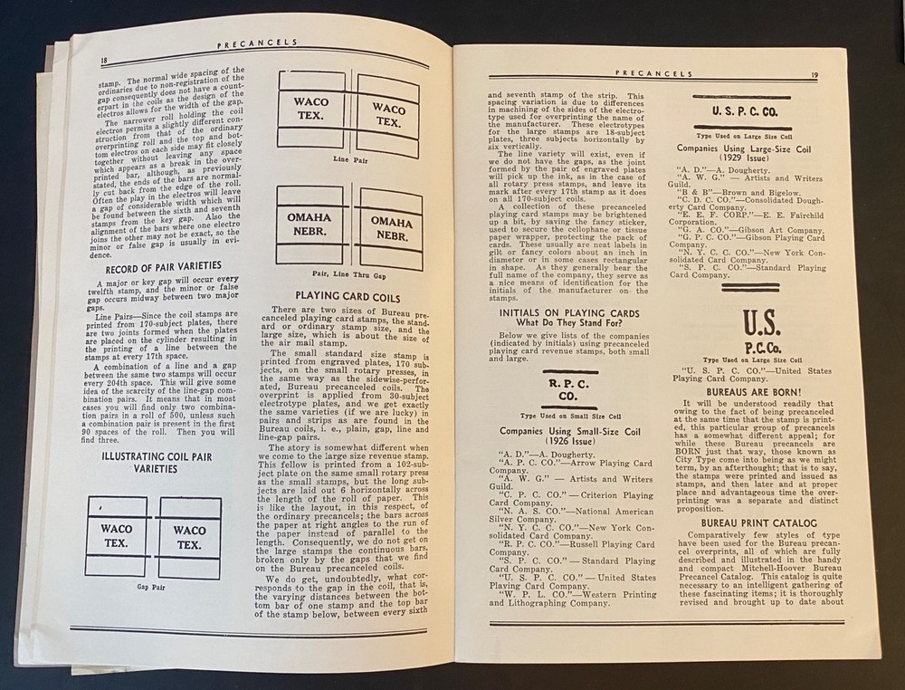PRECANCELED STAMPS by Adolf Gunesch 1935 & 1936 3rd & 4th Eds History & Types