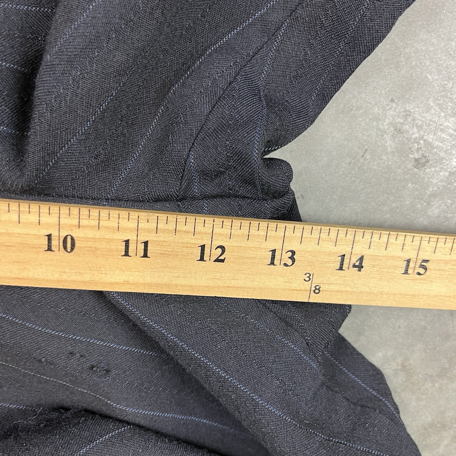 Vintage Wool Blend Pants Mens 32x32 Blue Flaws Distressed Preppy Stripes Preowne