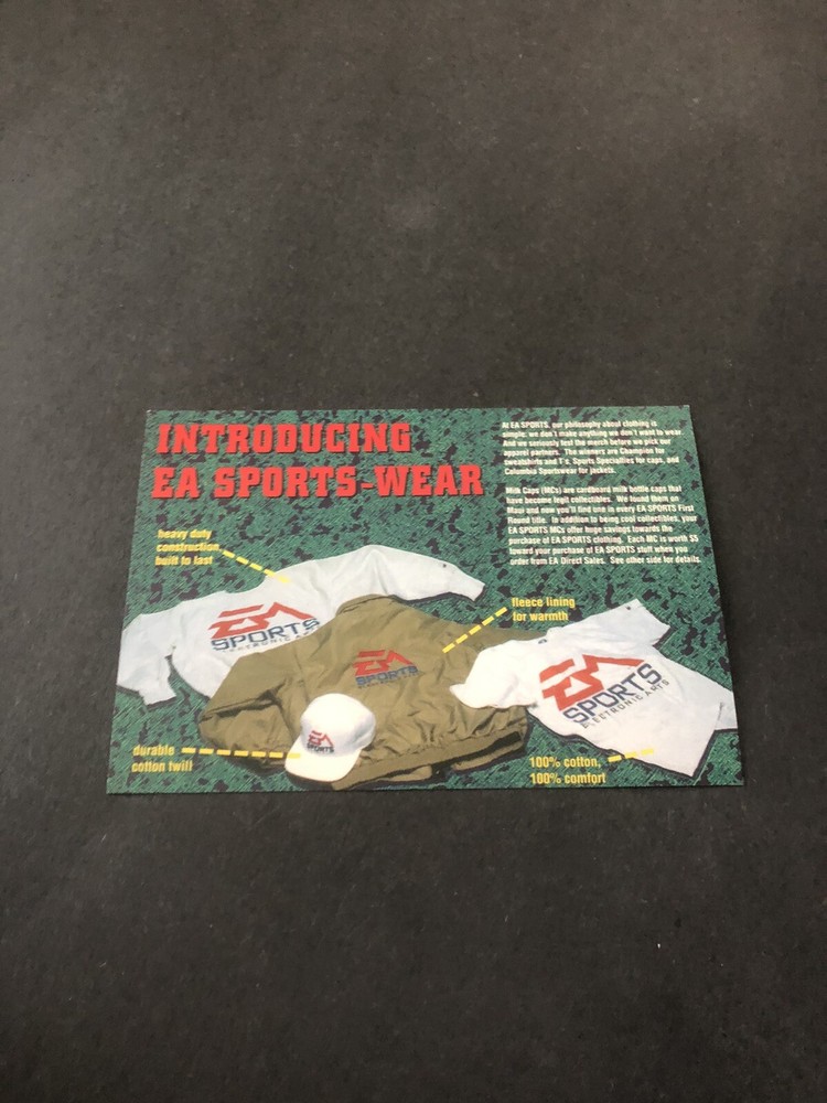 EA sports sega box Insert