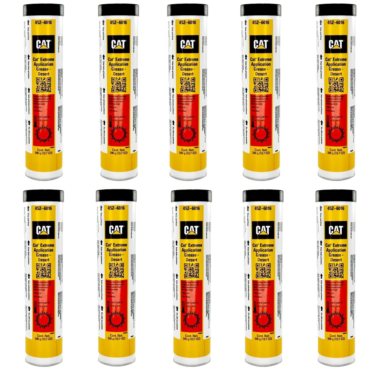 Cat  Extreme Application Grease - Desert NLGI #2, 5% Moly| 10 Tubes 452-6016x10T