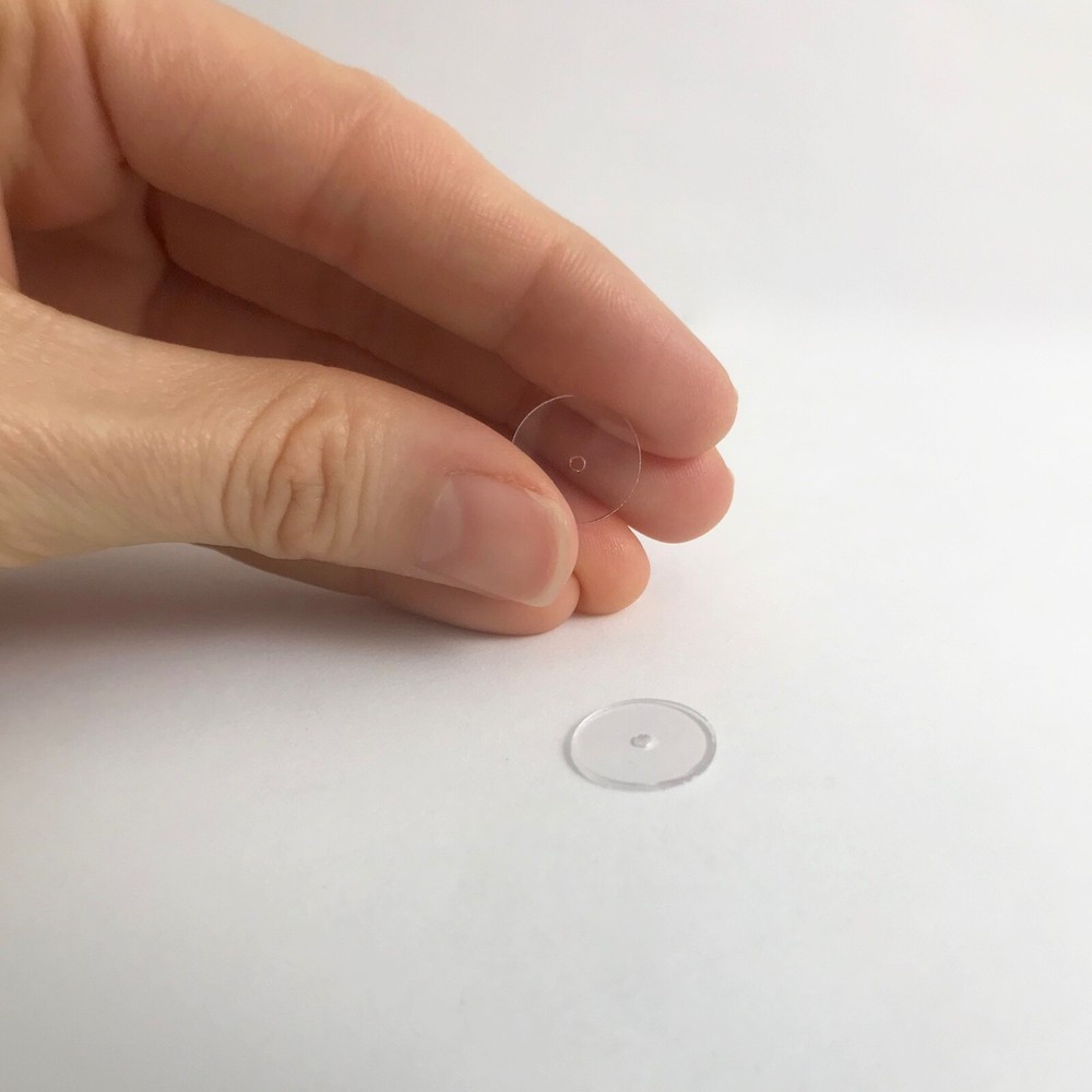 Ear Lift Earring Support, Magic Backs, Plastic Disk Earring Lifters - 10 Pairs