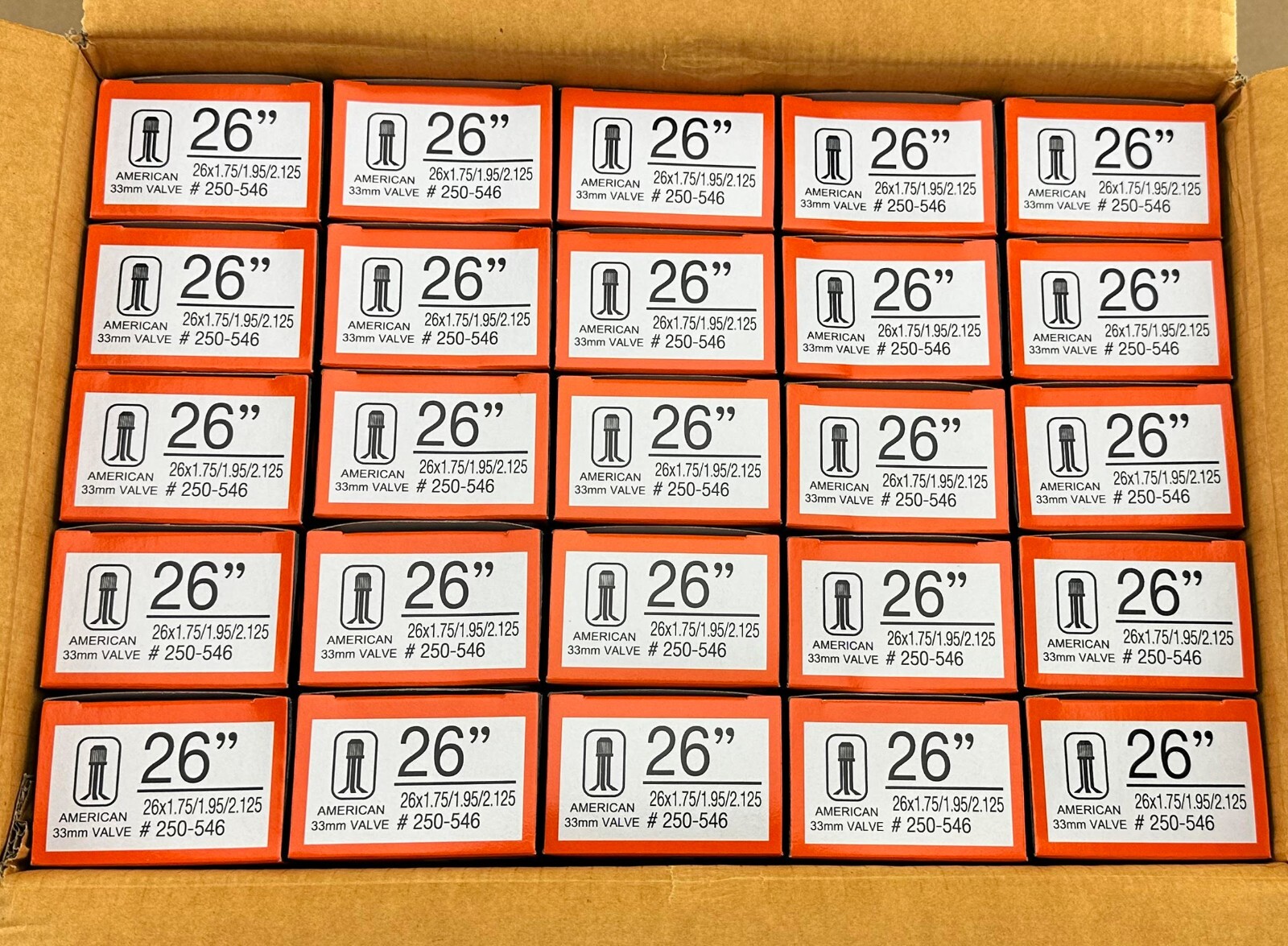 25x 26x1.75/1.95/2.125 Duro Bicycle Inner Tube Schrader AMERICAN Valve 33mm.