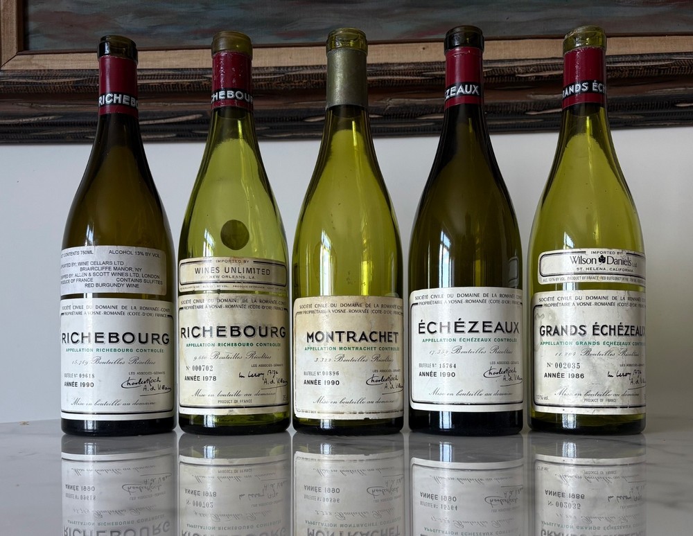 DRC empty wine bottles
