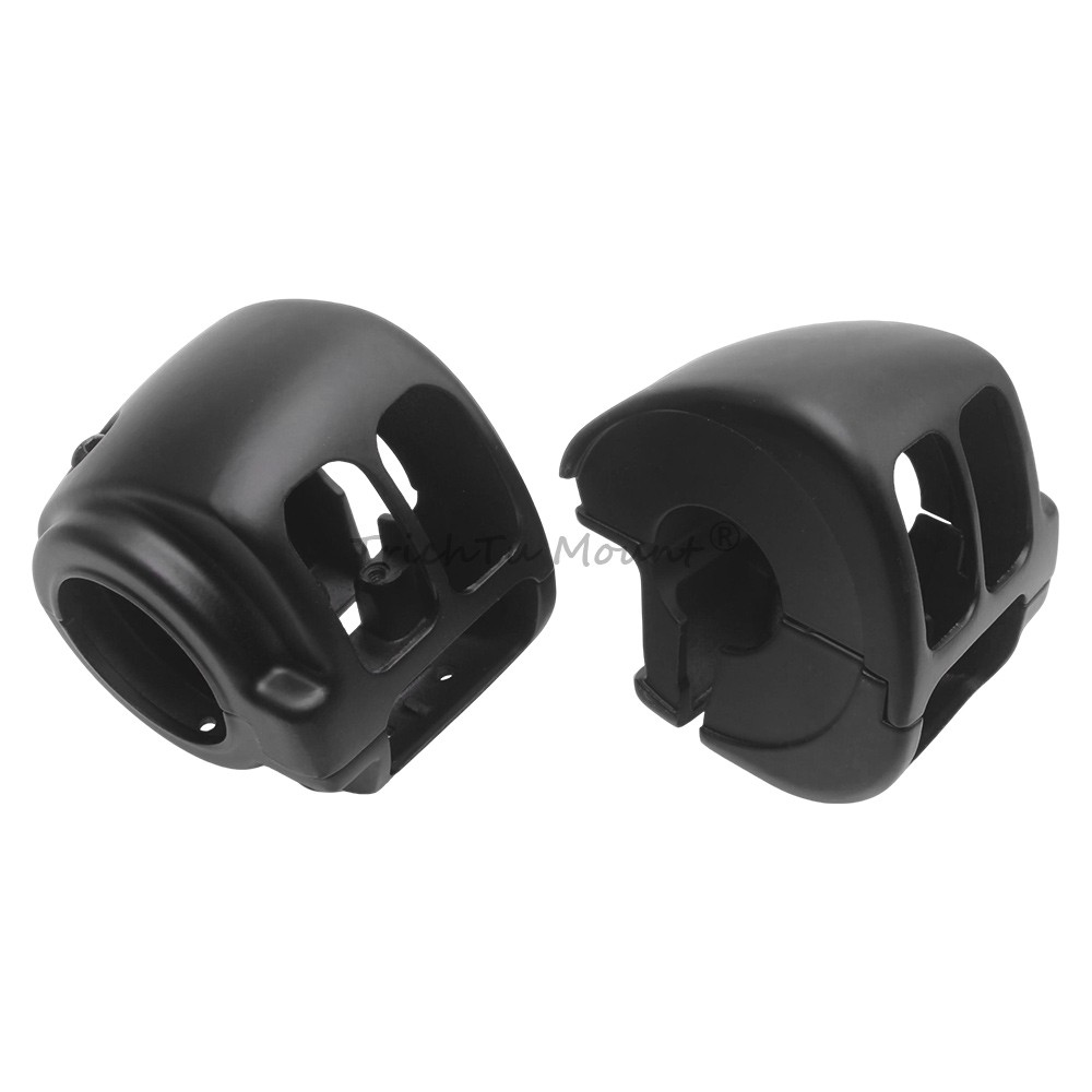 Handlebar Switch Housing Covers Hand Control Button Caps For Harley Dyna Softail
