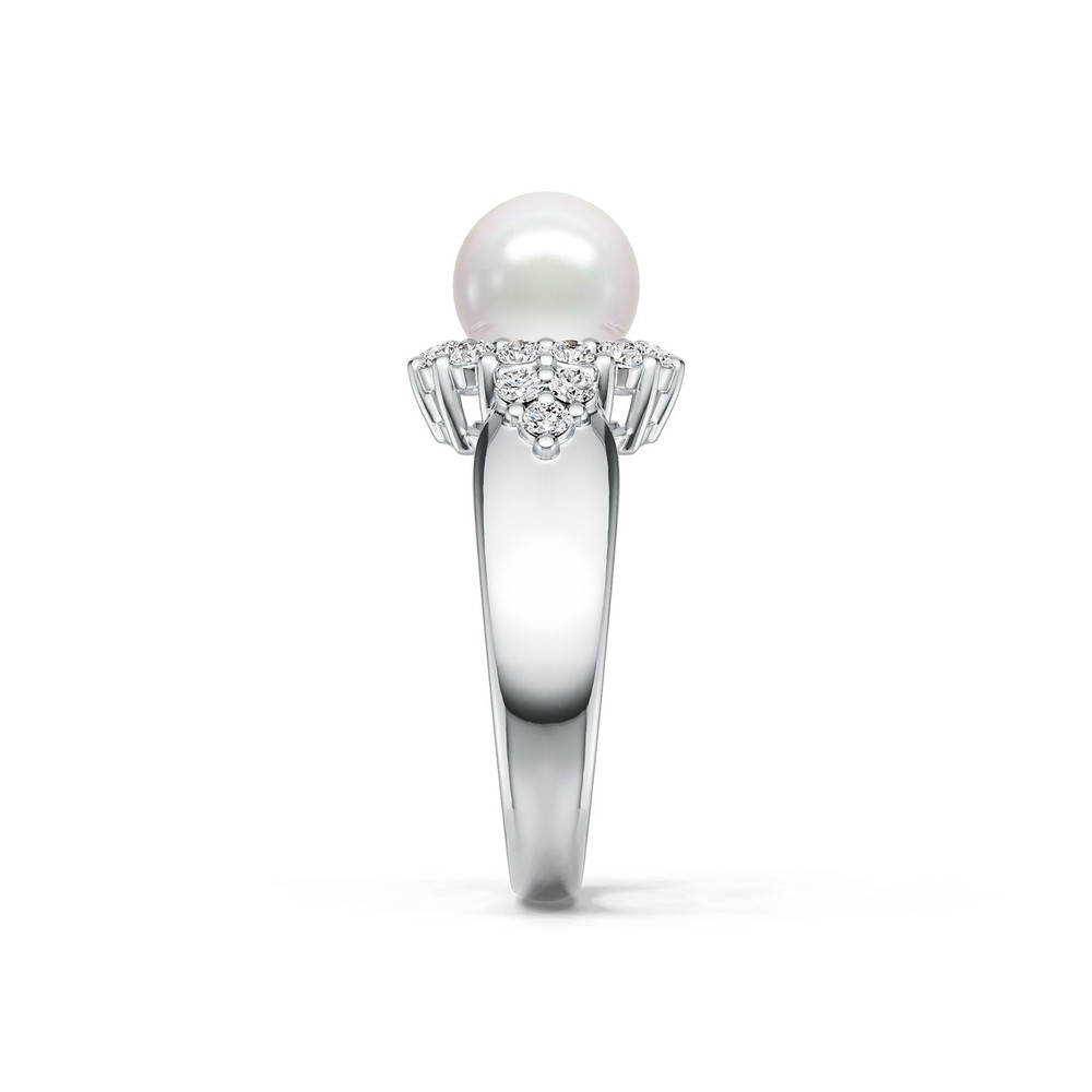 Sterling Silver Semi Mount Ring Setting Round RD 8.5mm with White Topaz